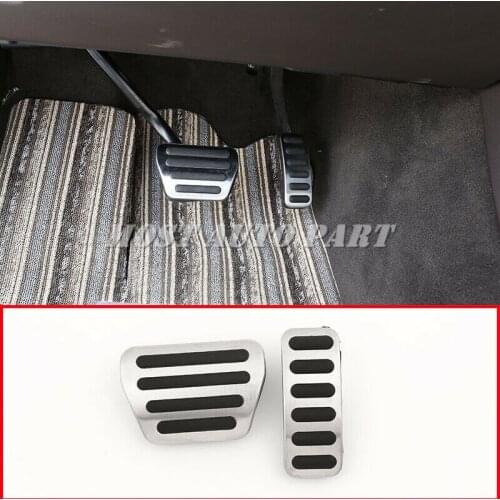 Aluminium Alloy AT Foot Pedal Gas Fuel Brake Pedal Cover For Land Rover Discovery 5 LR5 L462 2017-2019 2pcs Car Decoration