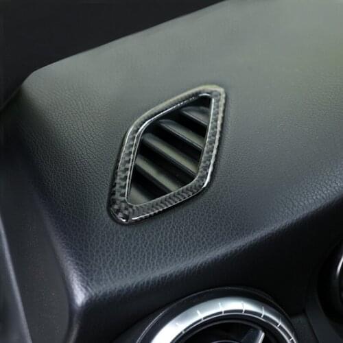 Carbon Fiber Dashboard Air Condition Outlet Cover Sticker Trim For Mercedes Benz A Class 13-18/ CLA Class 14-18/ GLA Class 15-18