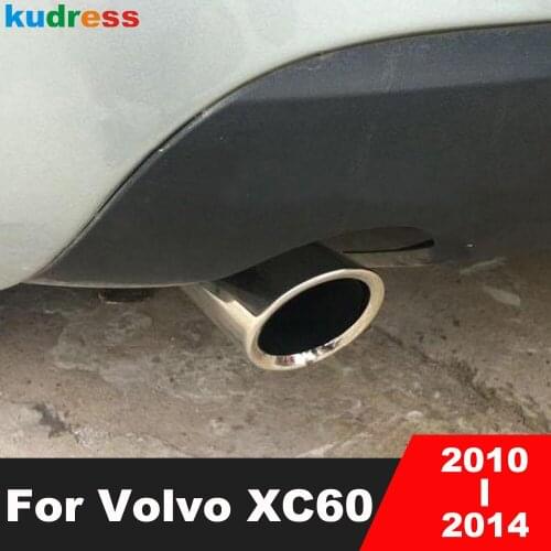 For Volvo XC60 XC 60 2010 2011 2012 2013 2014 Stainless Steel Rear Exhaust Muffler Tip Pipe Silencer Cover Trim Car Accessories