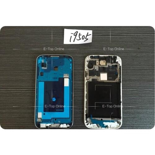 Novaphopat For Samsung Galaxy S4 SIV I9500 i9505 I337 M919 LCD Frame Front Housing Cover Bezel Plate Middle Frame Silver