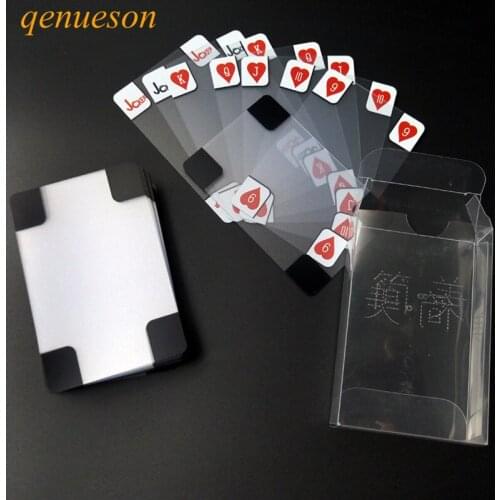 New Hot High Quality Transparent PVC Poker Playing Cards Plastic Crystal Waterproof non-slip cards Baccarat Board Games qenueson