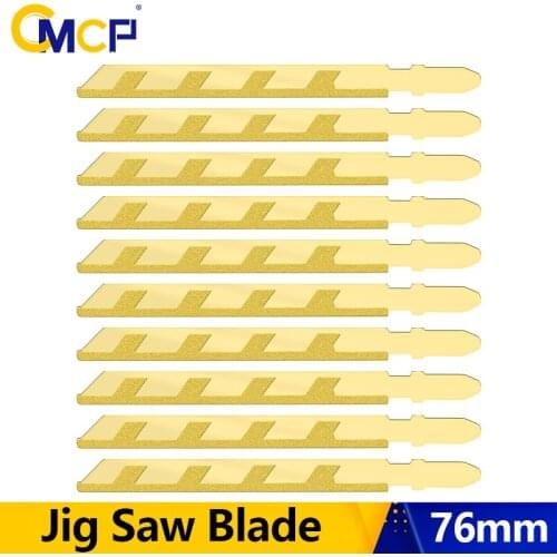 CMCP Diamond Coated Jig Saw Blade 76mm Grit 50 Jigsaw Blade for Granite Tile Ceramic Cutting T-Shank Reciprocating Saw Blade