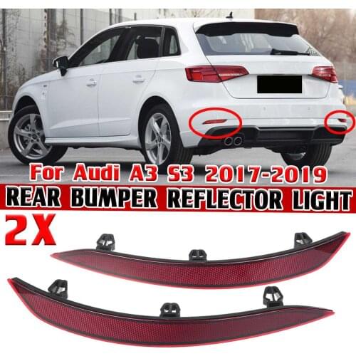 A Pair Car Rear Bumper Reflector Light Fog Lamp Rear Bumper Fog Light For Audi A3 S3 2017 2018 2019 8V5945106D 8V5945105D