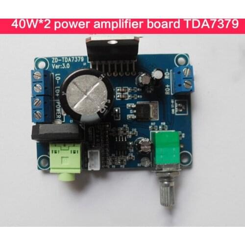 40W*2 Digital Power Amplifier Board DC9-19V TDA7379 DIY Fever Amplifier with N5532 Operational Amplifier Large Capacitor 4-8Ohm