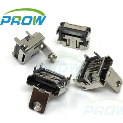 Female hdmi socket SMT hdmi Interface belt the ear 19p jae connector 19pin screw connectors AG