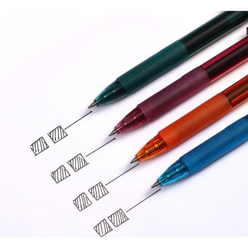 1 Pcs Random Retro Color Series Gel Pen Simple Small Fresh Press Black 0.5mm Gel Pen Kawaii Quick Drying Journal Office Supplies