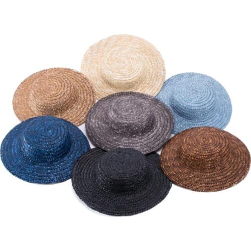 Lawliet 1pcs Mini Top Maize Straw Hats Craft Making Fascinator Millinery Supplies Summer Sun Mini Custom Hats A224