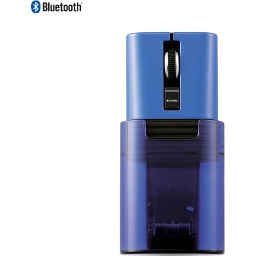 TOP 2017 new mini 1200dpi bluetooth mute mouse Blue and white finger rechargeable mouse for Android phone tablet laptop