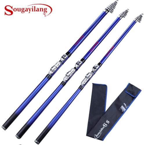Sougayilang 3.6M 4.5M 5.4M Spinning Fishing Rod M Power Telescopic Rock Fishing Rod Carp Feeder Rod Surf Spinning Rod
