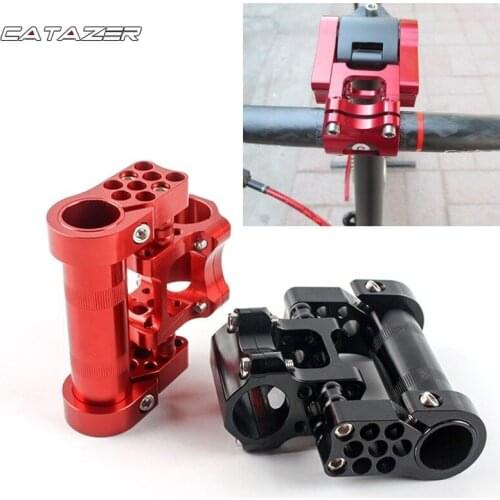 Bike Stem Folding Bicycle Adjustable Double Stem Riser 25.4mm Ultra-light Aluminum Alloy CNC Bmx Bike Handlebar Stem Extender
