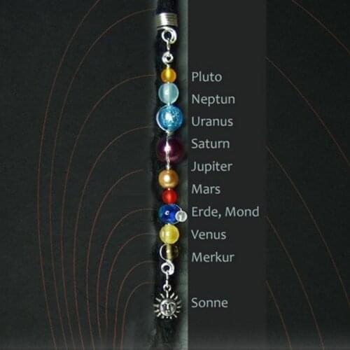 Universe Planet Space Heavenly Pendant Sun Moon Moon Mars Venus Jupiter Neptune Uranus Saturn dread bead dreadlocks