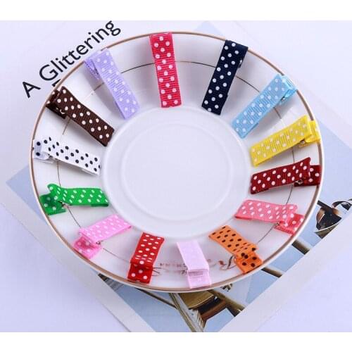 20Pcs/Lot DIY Hair Accessories Candy Drop Hair Clip Polka Dot Barrette Korean Style 3.5cm Hairclip Headdress Hairpins for Girls