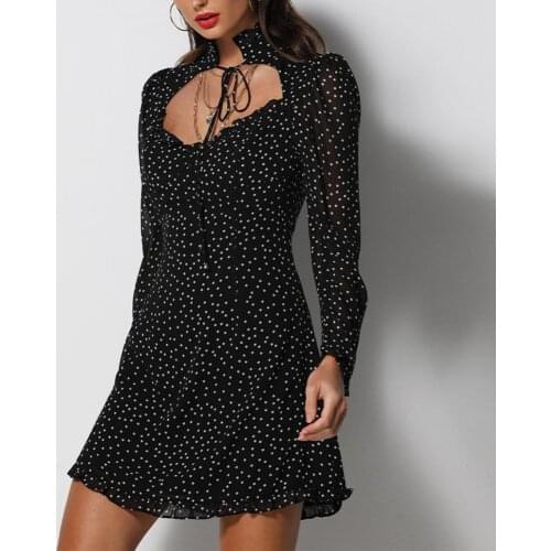 Women Dress Mini Dress See Through Long Sleeve Summer Sexy Dress foe Dating