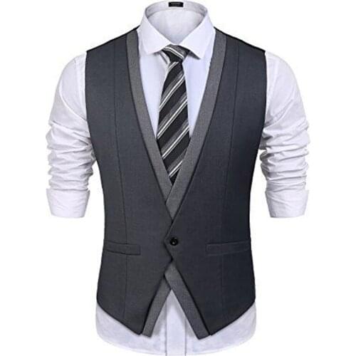 New Design Groom Vests Stylish Groomsmens/Best Man Vest Custom Made Size and Color Slim Fit Wedding/Prom/Dinner Waistcoat