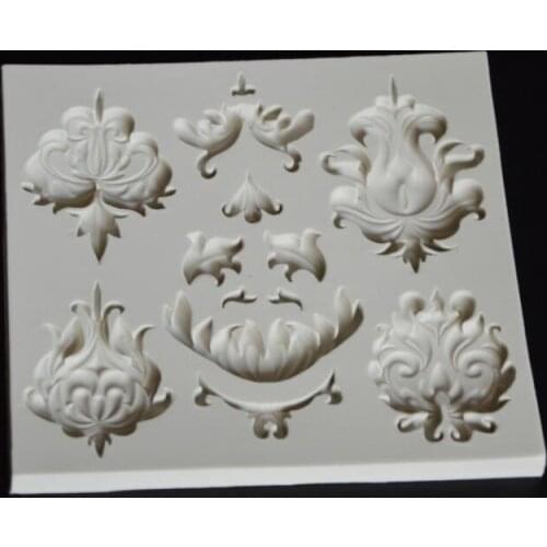 1PCS Food Grade DIY Baking Tools Emboss Silicone Fondant Cake Decorating Molds