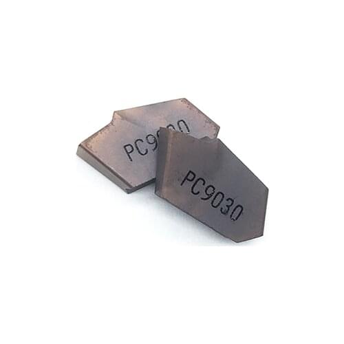 10PCS SP200 PC9030 grooving carbide inserts SP200 lathe cutter turning tool Parting and grooving tool Parting off