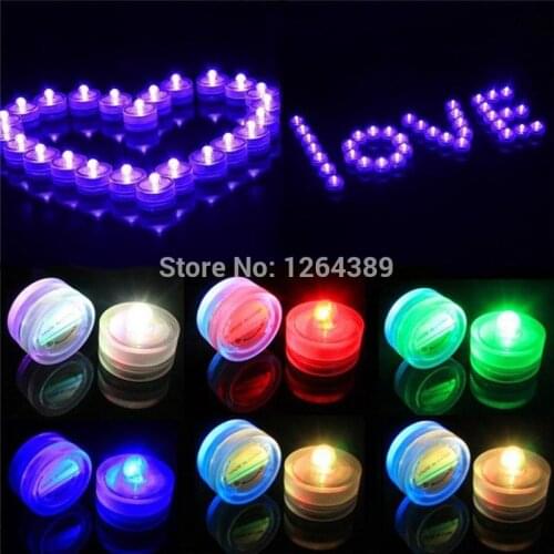 24pcs Tea Light Submersible Waterproof LED Candle Light Tealight Lamp Wedding Holidays Christmas indoor Decoration