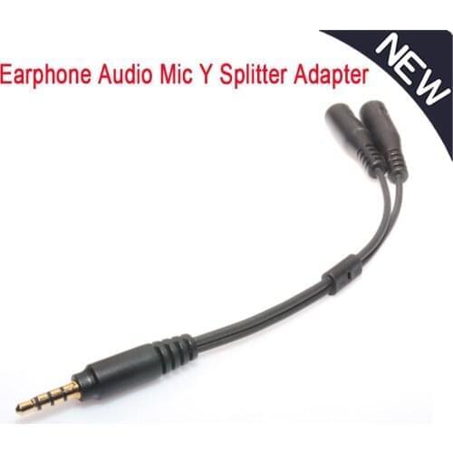 3.5mm Stereo Earphone Headphone Audio Y Splitter Jack 1 Female To 2 Male With Mic Adapter Cable For Phone Computer MP3 Player