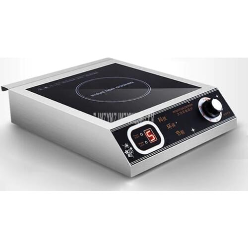 3500W High Power Commercial Electric Induction Cooker Stir-frying Electric Oven Plate Cooker Black Crystal Panel Cooktop SY3501