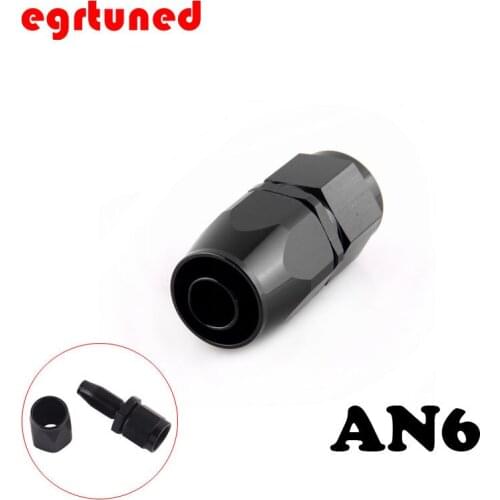 AN6 Straight 45 90 180 Degree Oil Fuel Swivel Hose End Fitting Oil Hose End Adaptor Kit Black JT41