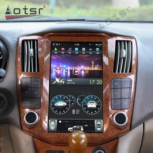 For Lexus RX/Toyota Harrier 2004-2007 13.6 inch Vertical Tesla PX6 Android 9.0 CARPLAY Car Radio Player Car GPS Navigation DSP