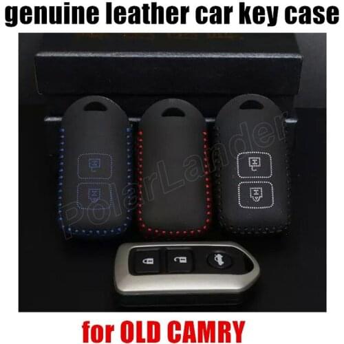Only Redfree shipping hot sale Car key cover car key case Hand sewing car styling Genuine leather fit for TOYOTA OLD CAMRY