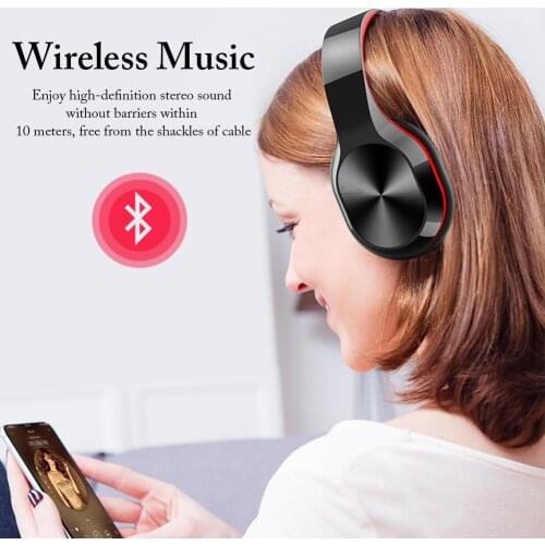 T5 Bluetooth 5.0 Wireless Headset In-ear HiFi Noise Canceling Gaming Headphone with Microphone Support TF Card