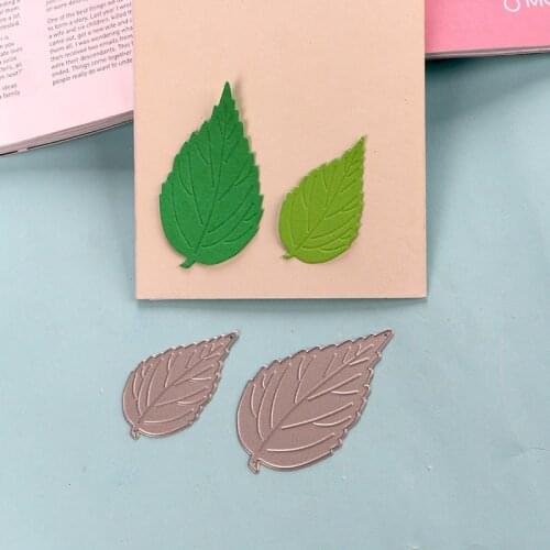 DUOFEN metal Cutting dies 2pcs set Rose leaf stencil for DIY papercraft project Scrapbook Paper Album