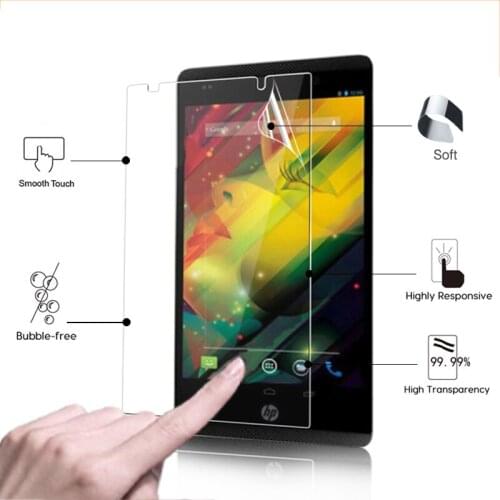 Premium HD lcd Glossy screen protector film For HP Slate 6 VoiceTab 6.0" tablet front high clear screen protective films