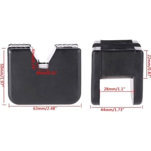 Square Universal Slotted Frame Rail Floor Jack Guard Adapter Pad Vehicle Repair 23GC