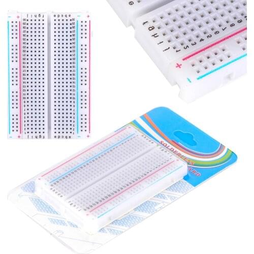Solderless Breadboard Mini 400 Contacts Solderless PCB Breadboard ABS Plastic Bread Board Available For DIY PCB Testing Tool
