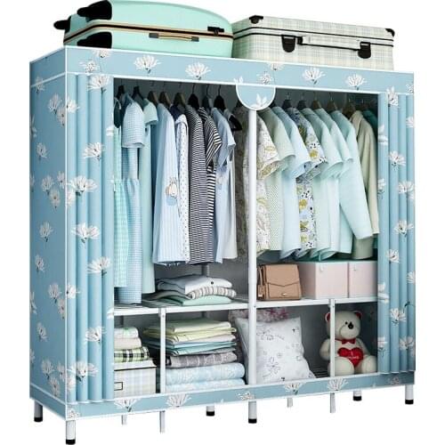 Multilayer wardrobe simple folding sealing Steel pipe fixed Cloth art wardrobe closet wardrobe chinese furniture storage cabinet