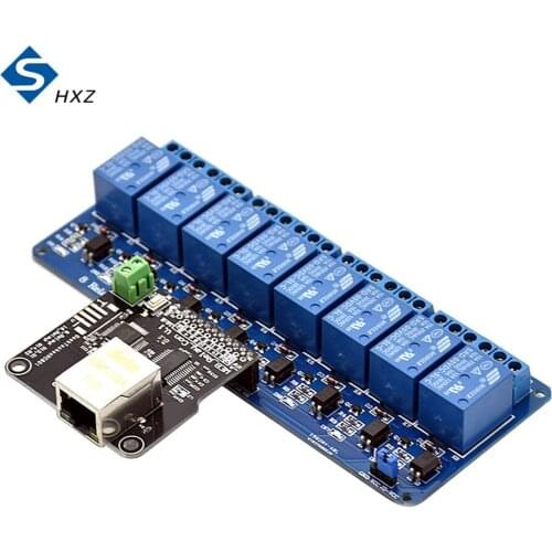 Ethernet Control Module LAN WAN Network WEB Server RJ45 Port+8Channel Relay Ethernet Controller Board