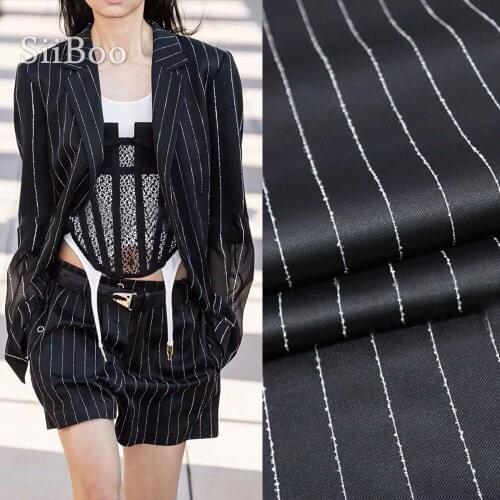 Siiboo Italy style special stripe yarn-dyed jacquard fabric for suits Tissu jacquard rayé teint en fil sp6219