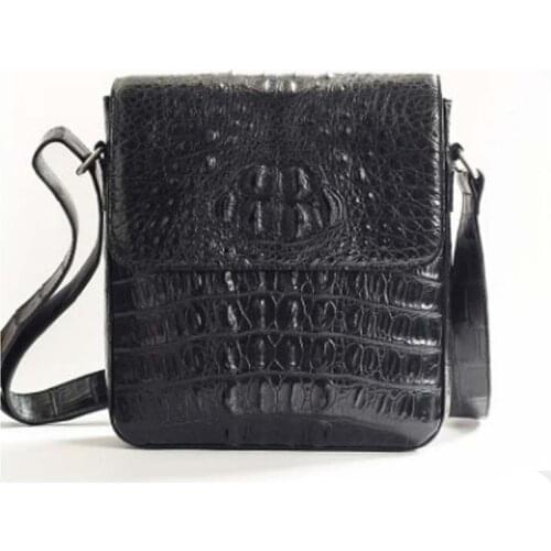 Ourui new crocodile men Single shoulder bag Genuine leather aslant Package male flap Square package men crocodile bag