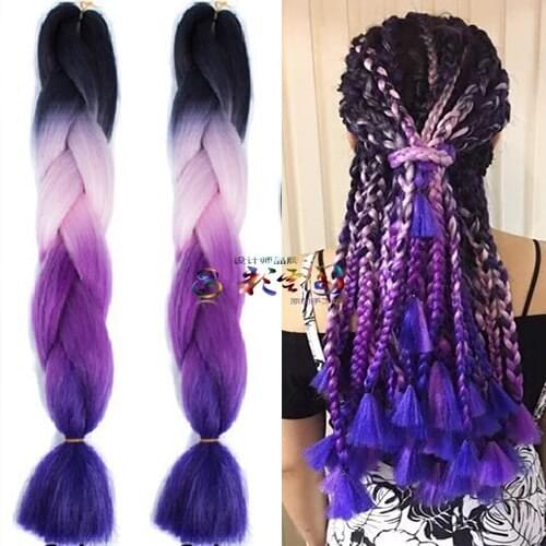 Tt2021 Popular Sub-Braided Hair Braid Dreadlocks Color Braid Full Head African Braid Colorful Hair Braiding String Head Rope