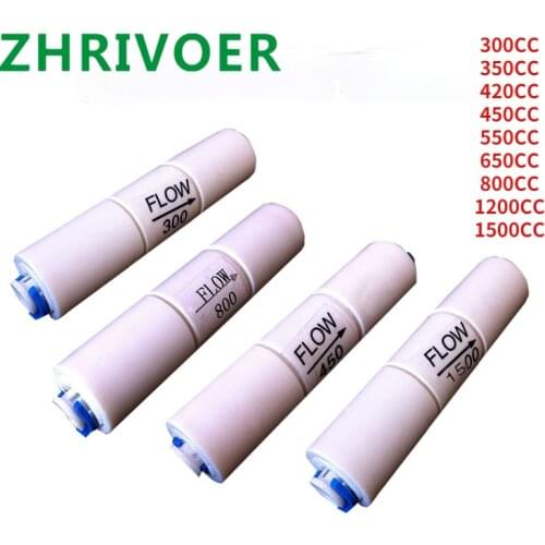RO Water System Waste Water Flow Regulater Restrictor 1/4" OD Hose Reverse Osmosis Quick Pipe Fittiing 300CC 450CC 800CC 1500CC