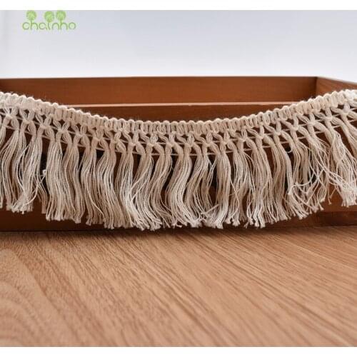 Knitted Cotton tassel Lace Ribbon,Beige Color,5 Yard/Piece,DIY Handmade,Wedding Party/Craft &Gift Packing/Child Dress/Decoration