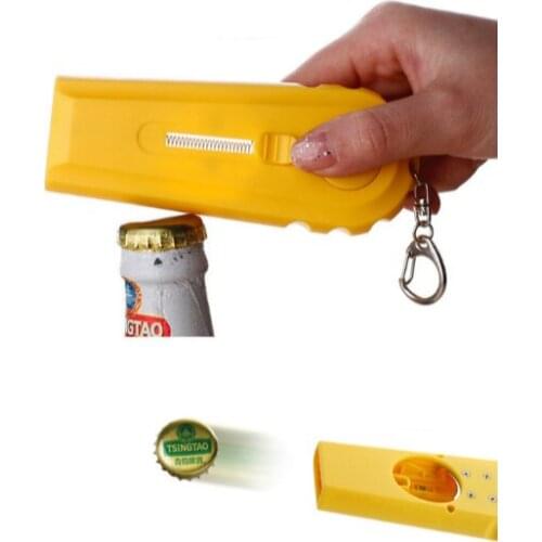 High Quality Kitchen Cooking Tool Portable Flying Cap Zappa Beer Drink Bottle Opener Opening Cap Launcher Top Shooter Gun