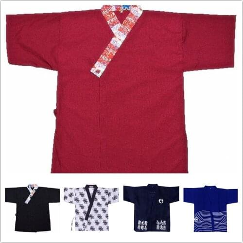 Japanese Women Men Restaurant Bar Clothes Chef/Cook Coat Jackets Uniform, Sushi/Sashimi/Salmon-Bamboo