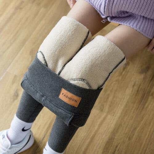 Women Winter Leggings Plus Velvet Super-Thick High Waist Keep Warm Legging Female Solid Elastic Slim Leggings Pants X615