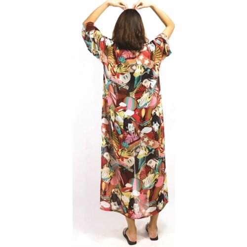 Japanese kimono yukata kimono cardigan fashion blouse women 2019 long sleeve cardigan haori traditional kimonos dress FF001