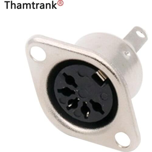 100PCS 5 PIN DIN Panel Mount 5 Pole DIN Female Jack Socket Solder Metal DIN Chassis Wire Connector