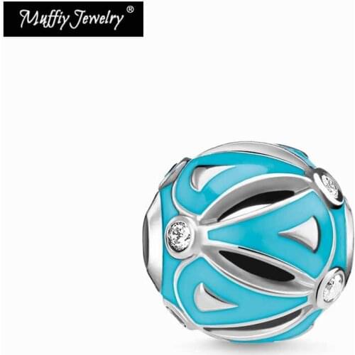 2017 New Karma Ethno Blue Charm Beads Black Feather,Karma Europe 2017 Brand New Good Fashion Jewelry Fit Key Necklace Bracelet