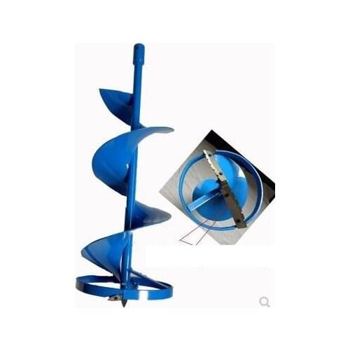 300mm digging hole Drill Gas powered Ice Auger with blade for Gasoline Engine Agricultural cultivator 800mm long