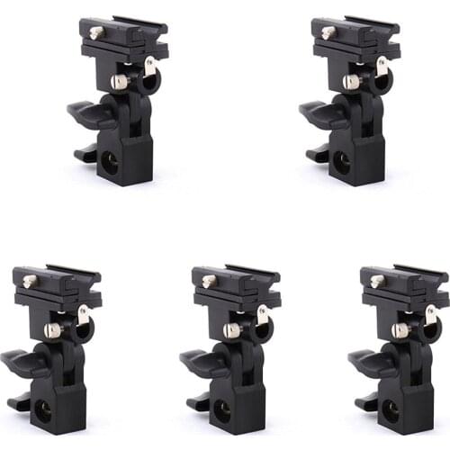 5pcs Studio Accessories Flash Hot Shoe Adapter Trigger B Umbrella Mount Holder Swivel For Speedlite Light Stand Flash Bracket B