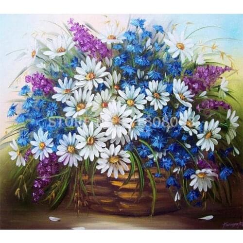 5D Diy Diamond Painting Flower Daisy Full Square/Round Paint By Number Embroidery Diamond Mosaic Cross Stitch Kits Home Decor