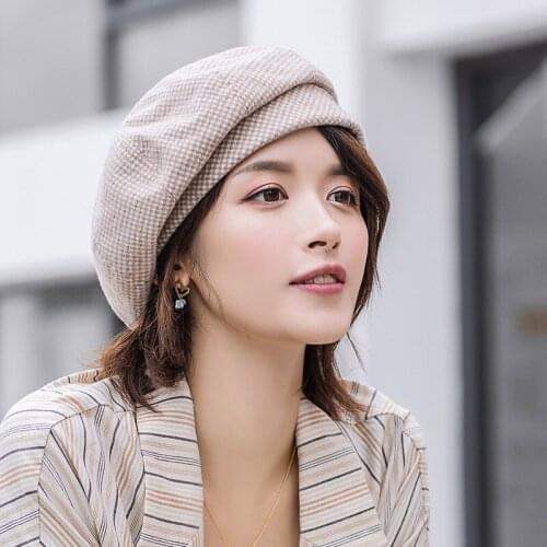 Women Wool Felt Berets Bonnet Cap Solid Color Winter Spring French Classic Elegant Lady Wool Beanie Hat Comfortable Winter Cap