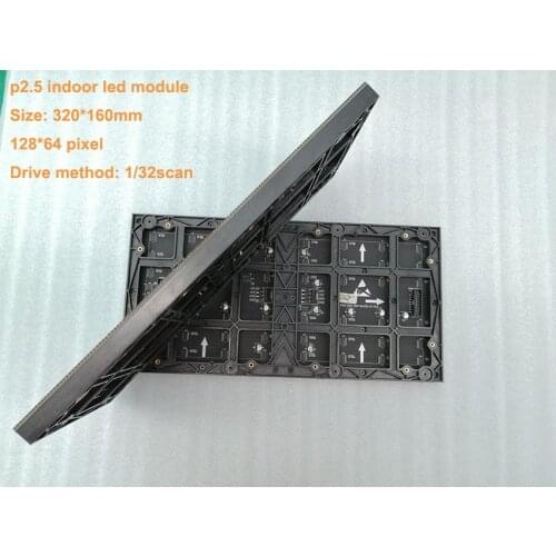 Free shipping Indoor P2.5 320*160mm led module full color led panel 32S SMD led display 128*64 pixel led sign P5 P10 ali express