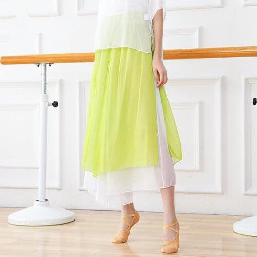 Dance pants women lyrical pants capris ballet pants lyrical dance clothing wide capris pants practice dance wear chiffon skirt